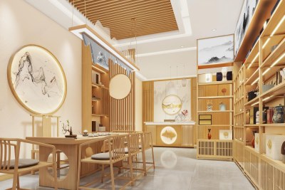 中式茶叶店3D模型下载